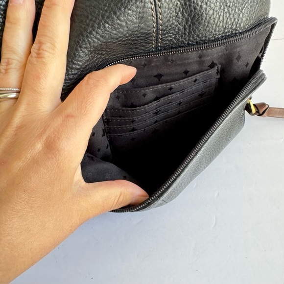Fossil Y2K Morgan Bag Black Leather Crossbody Messenger Purse Travel Everyday - Picture 9 of 12